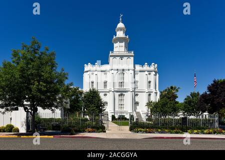 The Church of Jesus Christ of Latter-Day Saints, St. George, Utah Temple. Stock Photo