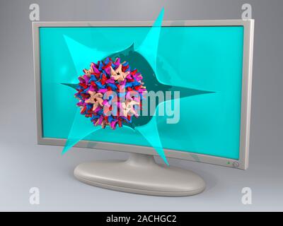Virus research, conceptual image. Stock Photo