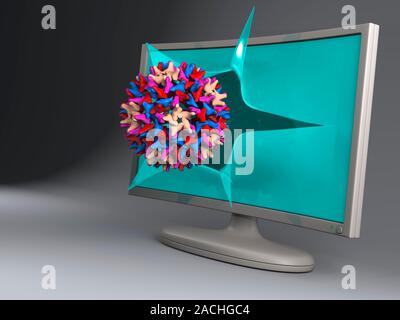 Virus research, conceptual image. Stock Photo