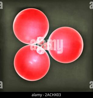 Christmas baubles, X-ray. Stock Photo