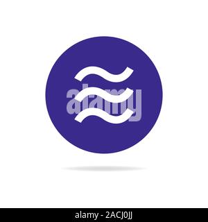 Libra coin icon, Crypto currency virtual electronic money. Stock Vector