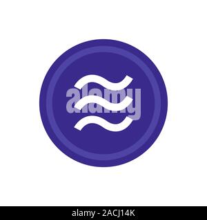 Libra coin icon, Crypto currency virtual electronic money. Stock Vector