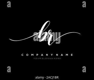 Initial BR Letter Logo With Creative Modern Business Typography Vector ...