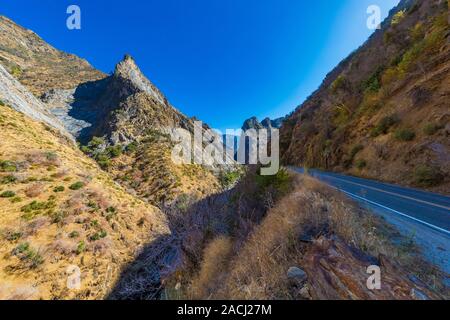 Views along the Kings Canyon Scenic Byway, SR 180, through Giant Sequoia National Monument, Sequoia National Forest, California, USA Stock Photo