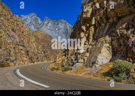 Views along the Kings Canyon Scenic Byway, SR 180, through Giant Sequoia National Monument, Sequoia National Forest, California, USA Stock Photo