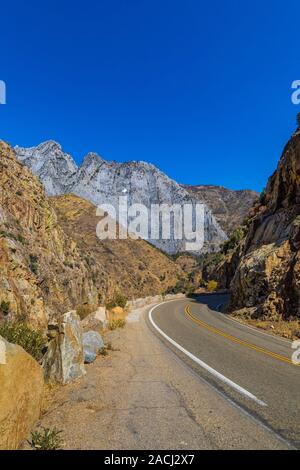 Views along the Kings Canyon Scenic Byway, SR 180, through Giant Sequoia National Monument, Sequoia National Forest, California, USA Stock Photo