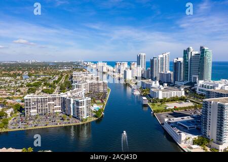 Aerial view of Fort Lauderdale, Florida Stock Photo