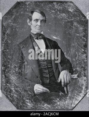 Abraham Lincoln (1809-1865), 16th president of the USA. 19th Century photograph of Abraham Lincoln taken whilst he was Congressman-elect from Illinois Stock Photo