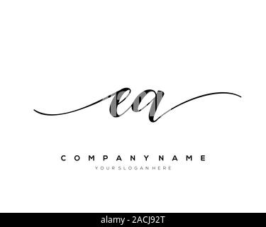 EA Letter initial handwriting logo vector. Stock Vector