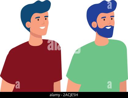 Isolated avatar men vector design Stock Vector