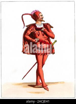 Mephistopheles. Artwork of Mephistopheles, a spirit of the Devil. Stock Photo