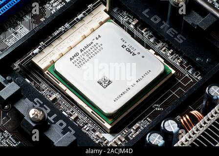 Central processing unit. This is the central component of a computer, and is capable of processing vast numbers of calculations every second and passi Stock Photo