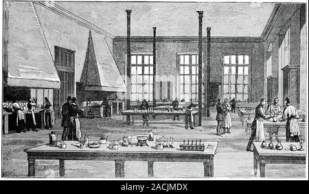 Pasteur Institute. Students working in laboratories at the Pasteur Institute in Paris, France. Founded in 1887 and inaugurated in 1888, it was named a Stock Photo