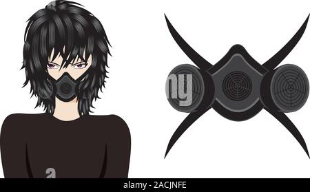 Steam Workshop::Apocalyptic Gas Mask Anime Girl - Cyberpunk - Audio  Visualizer