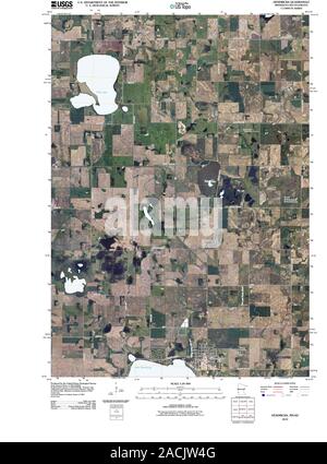 USGS TOPO Map South Dakota MN Hendricks 20100924 TM Restoration Stock Photo