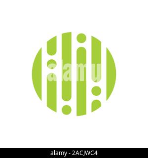 circle dots line abstract rain water logo vector Stock Vector