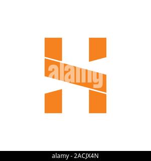 abstract letter sh geometric logo vector Stock Vector
