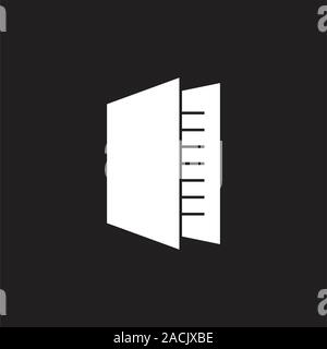 paper list 3d simple logo vector Stock Vector