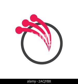 circle motion swoosh object design logo vector Stock Vector