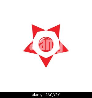 star circle arrows geometric logo Stock Vector