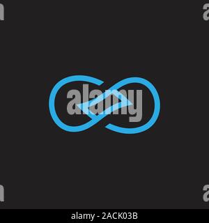 linked infinity pure drop water logo vector Stock Vector