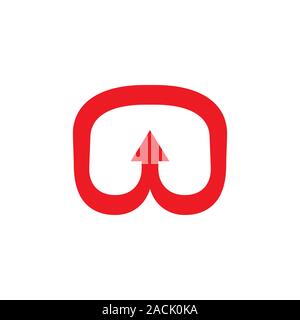 abstract curves line arrow simple logo vector Stock Vector