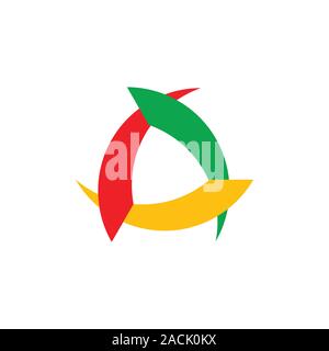 simple colorful curves circle logo vector Stock Vector