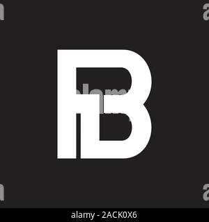 letters fb simple geometric line logo vector Stock Vector