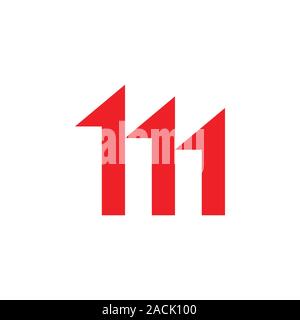 letter m geometric arrow up logo vector Stock Vector