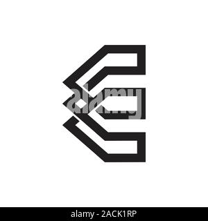 letter e infinity line geometric logo vector Stock Vector