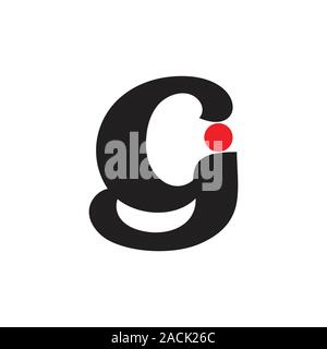 letter cj symbol linked curves logo vector Stock Vector