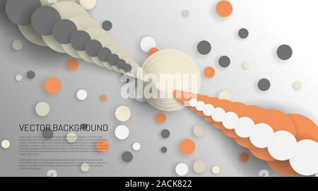 Modern abstract circle vector background. The overlapping and simple circle design concept. Vector illustrations for wallpapers, banners, backgrounds Stock Vector