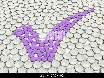 Correct prescription, conceptual computer artwork. Stock Photo