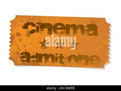 Admit one cinema ticket Stock Photo