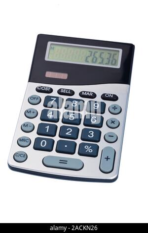 Pocket calculator on white background Stock Photo