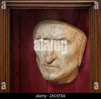 Death mask of Dante Alighieri 1265 1321 Italian poet and