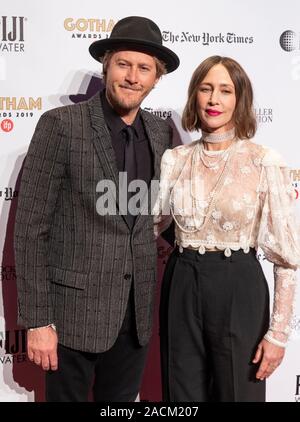 New York, NY - December 2, 2019: Renn Hawkey and Vera Farmiga attend the IFP 29th Annual Gotham Independent Film Awards at Cipriani Wall Street Stock Photo
