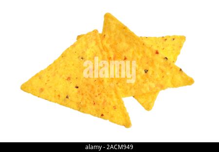 Nachos. Full focus Isolated on white background Stock Photo