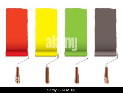 Paint roller stripe Stock Photo