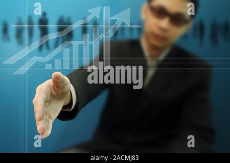 extending hand to shake Stock Photo