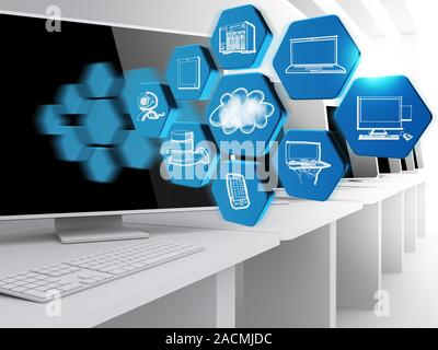 cloud network Stock Photo