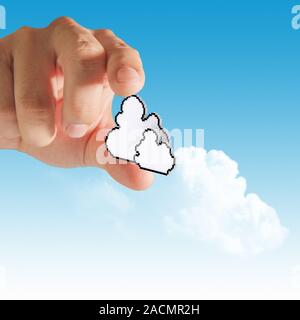 hand with cloud computing concep Stock Photo