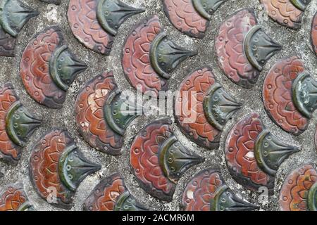 Multicolored small tiles abstract pattern Stock Photo
