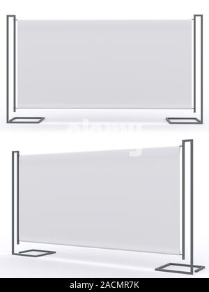 blank roll up banner Stock Photo