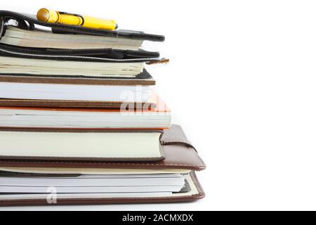 stack of ring binder book or notebook Stock Photo