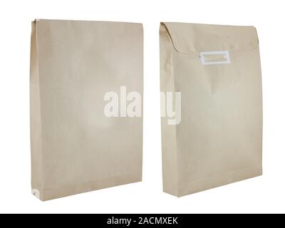 collection of various  papers on white background. Stock Photo