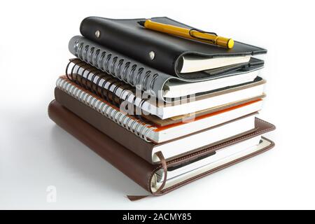 stack of ring binder book or notebook Stock Photo