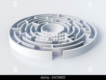 Maze, computer artwork. Stock Photo