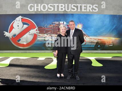 LOS ANGELES, CA. July 9, 2016: Producer Ivan Reitman & wife actress Genevieve Robert at the Los Angeles premiere of 'Ghostbusters' at the TCL Chinese Theatre, Hollywood. © 2016 Paul Smith / Featureflash Stock Photo