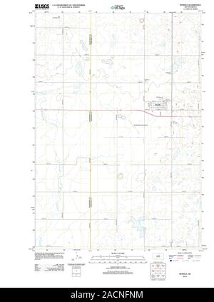 USGS TOPO Map South Dakota SD Bowdle 20120608 TM Restoration Stock Photo